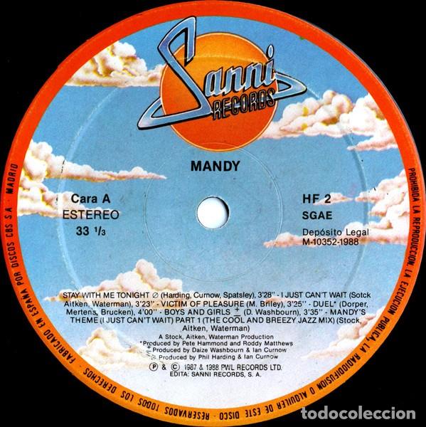 Discos de vinilo: Mandy &ndash; Mandy-SPAIN-1988-LP - Foto 3