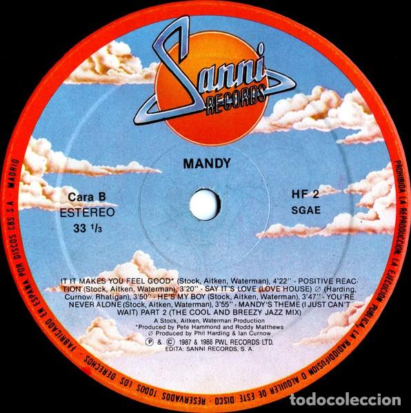 Discos de vinilo: Mandy &ndash; Mandy-SPAIN-1988-LP - Foto 4