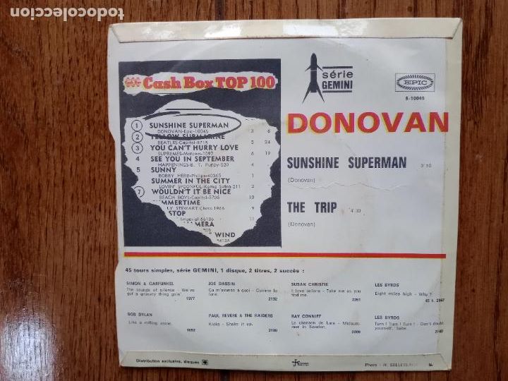 Discos de vinilo: Donovan - sunshine Superman + the trip - Foto 2