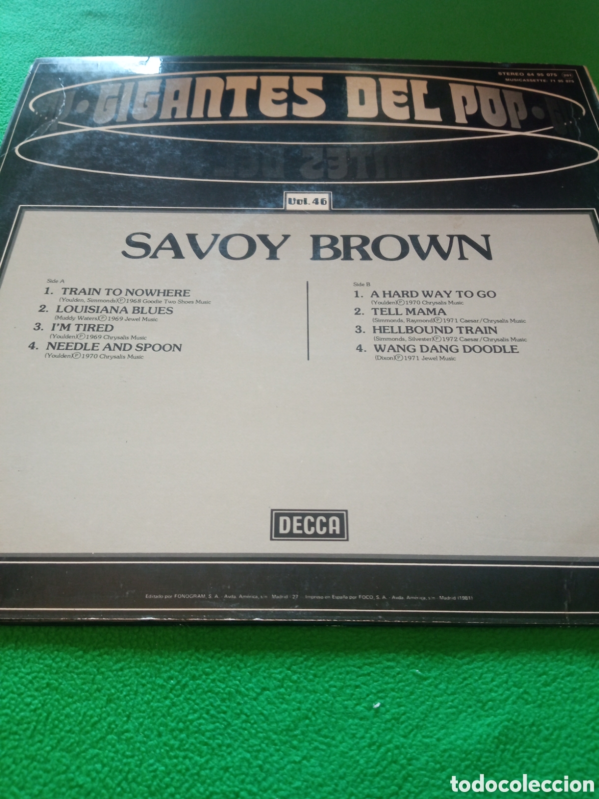 Discos de vinilo: Savoy Brown - Gigantes del Pop 46 - Foto 2