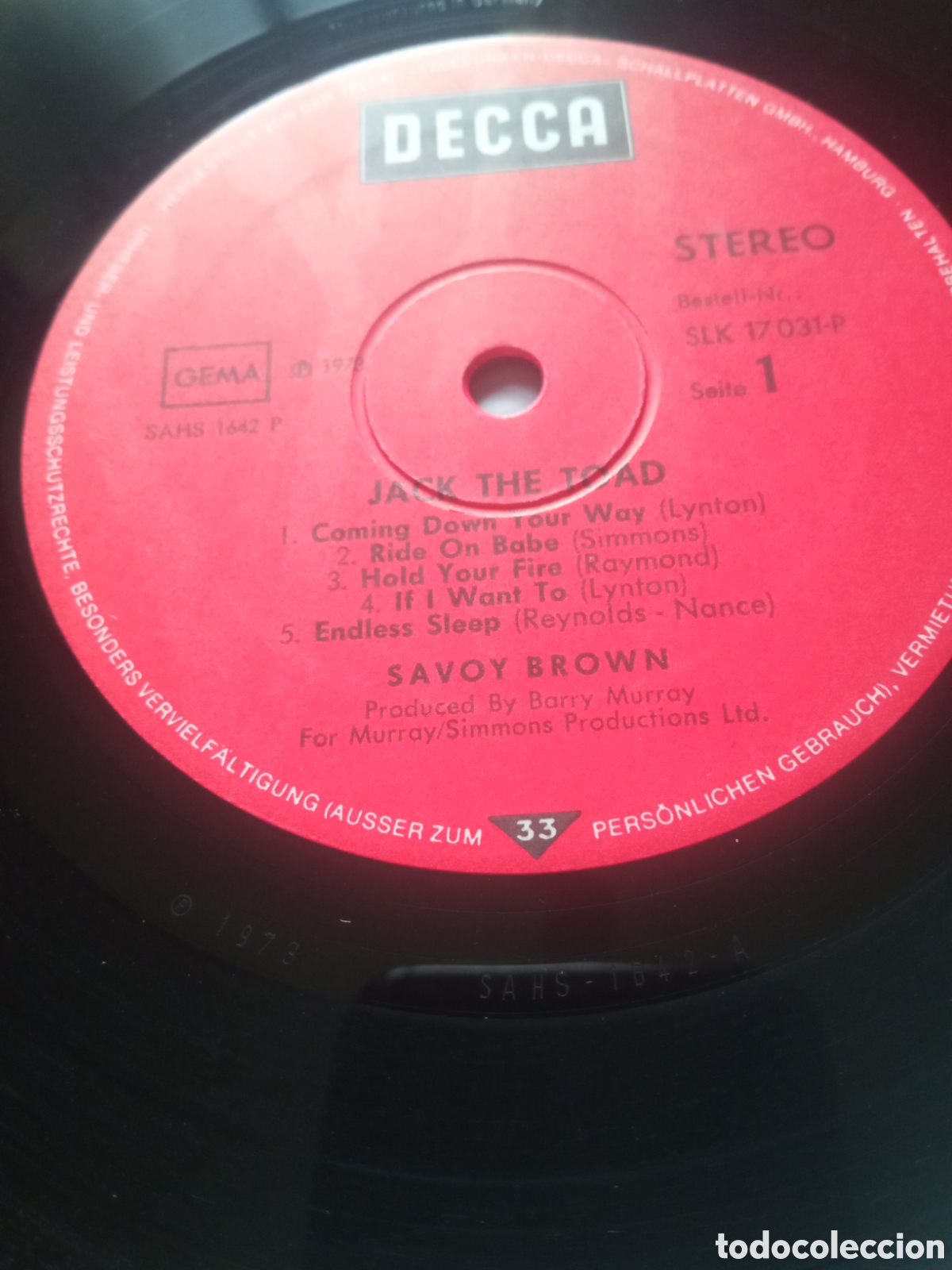 Discos de vinilo: Savoy Brown - Jack The Toad - Foto 6