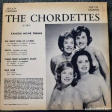 Discos de vinilo: CHORDETTES EP SUECIA 1962 - GIRL GROUP - WHITE ROSE OF ATHENS/TRUE LOVE + 2 (CADENCE). Lote 371706406