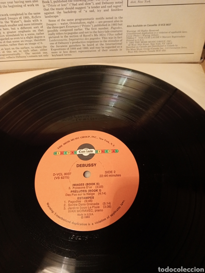 Discos de vinilo: Debussy. Iv&aacute;n Moravec. A&ntilde;o 1983. Edici&oacute;n USA. - Foto 4