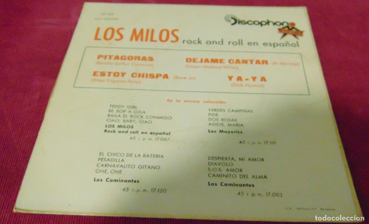 Discos de vinilo: Los Milos &ndash; Pitagoras + 3 - EP DISCOPHON 1961 - Foto 2