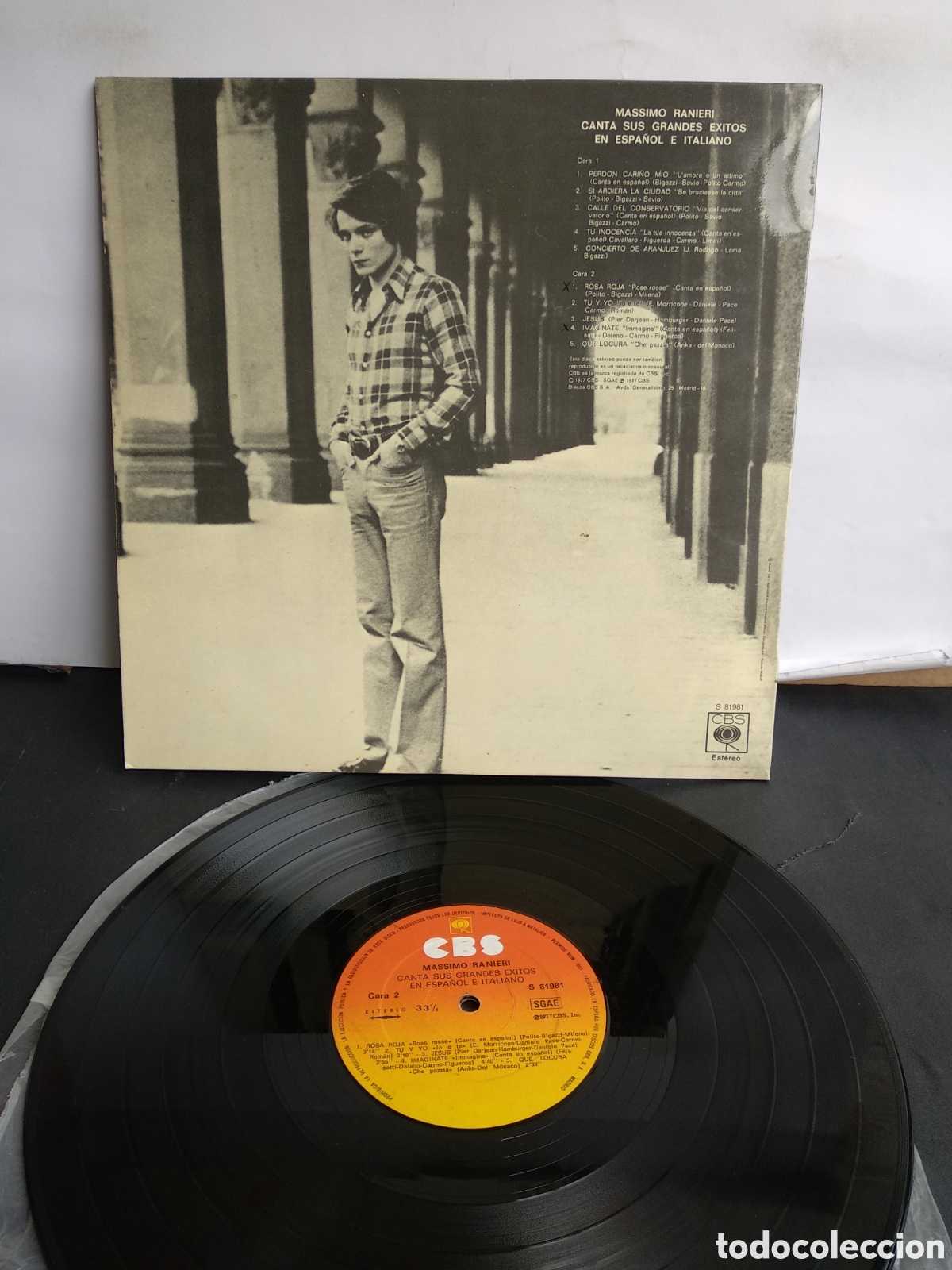 Discos de vinilo: *M&Aacute;XIMO RANIERI, SUS &Eacute;XITOS, SPAIN, CBS, 1977, LT.2 - Foto 2