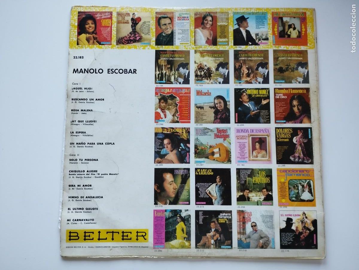 Discos de vinilo: Manolo Escobar. PEDIDO M&Iacute;NIMO 5 &euro; - Foto 2