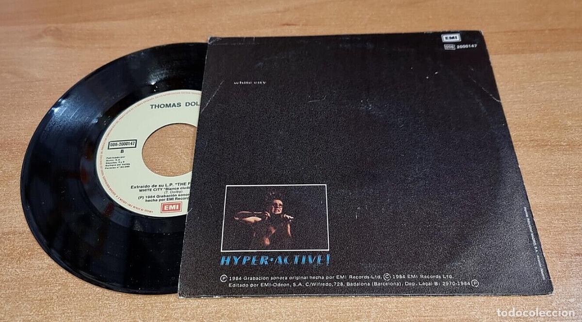Discos de vinilo: THOMAS DOLBY Hyperactive 7&rdquo; SINGLE VINILO PROMO DEL A&Ntilde;O 1984 ESPA&Ntilde;A TECHNO POP 2 TEMAS - Foto 2