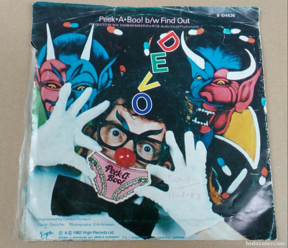 Discos de vinilo: Single vinilo 7&rdquo; - DEVO - Peek-a-boo + Find out. - Foto 2