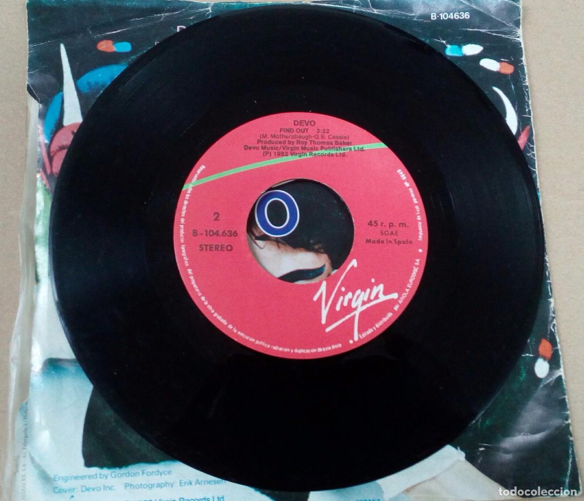 Discos de vinilo: Single vinilo 7&rdquo; - DEVO - Peek-a-boo + Find out. - Foto 4