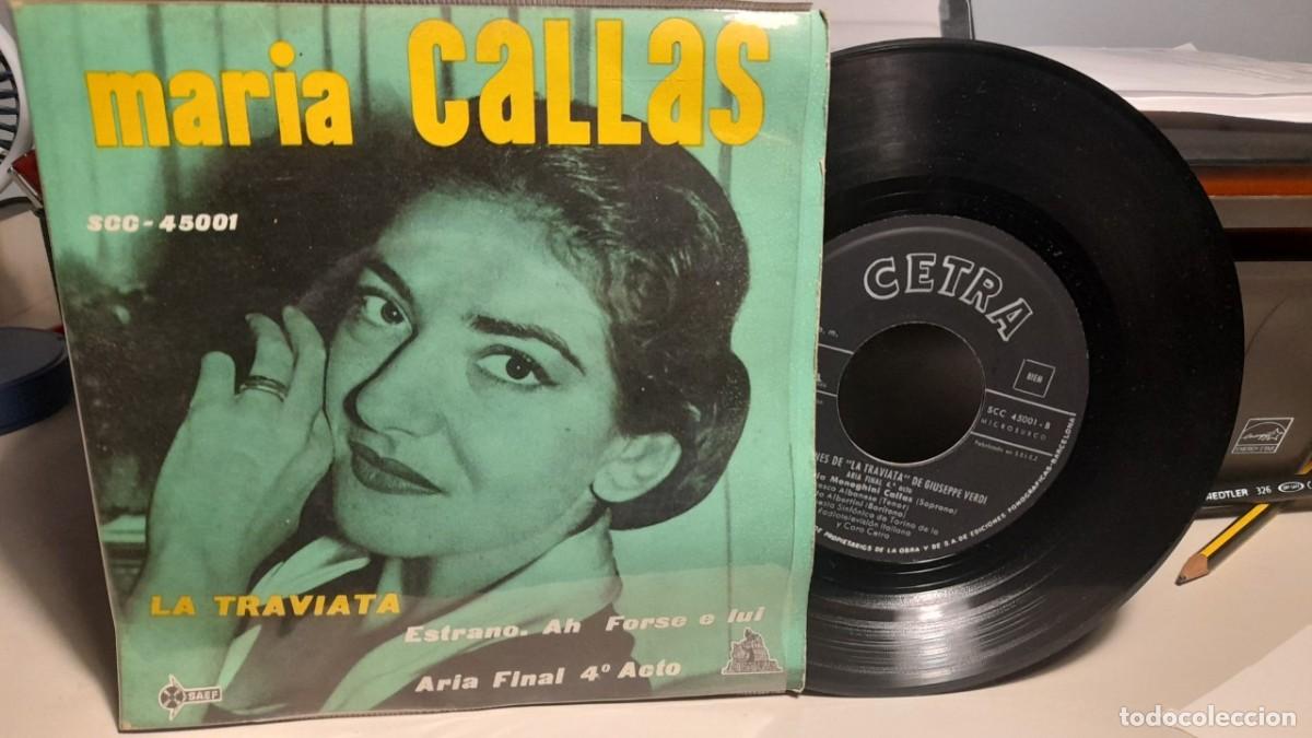 Discos de vinilo: SG MARIA CALLAS : LA TRAVIATA - Foto 1