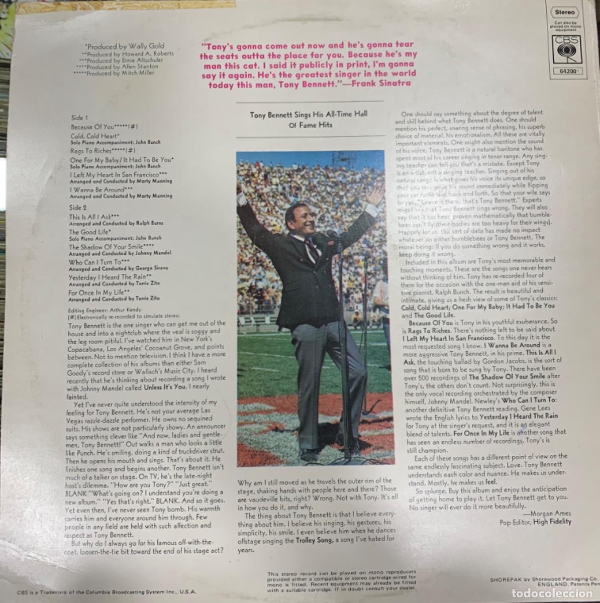 Discos de vinilo: Tony Bennett sings his all-time - Foto 2