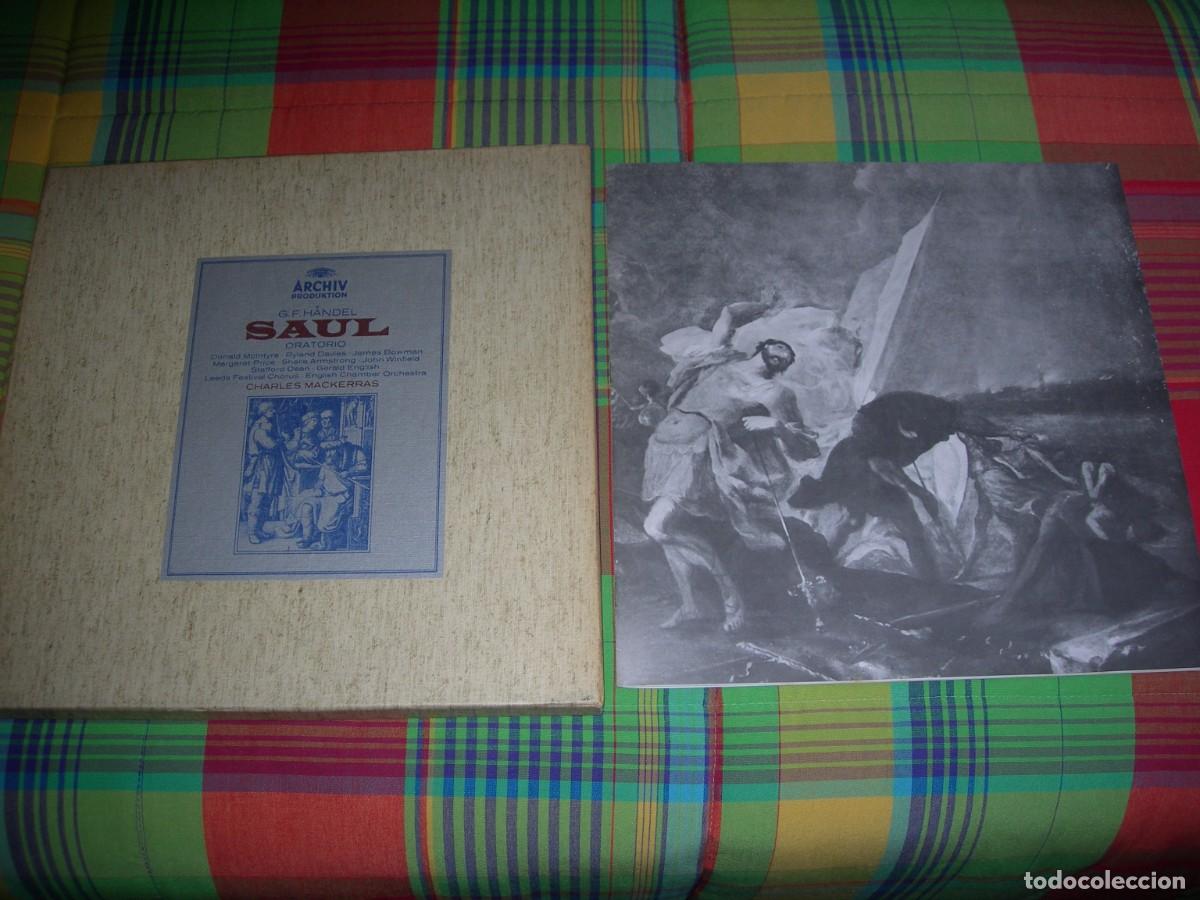 Discos de vinilo: SAUL / CHARLES MACKERRAS / CAJA 3 LPS + LIBRETTO / ORATORIO - Foto 1