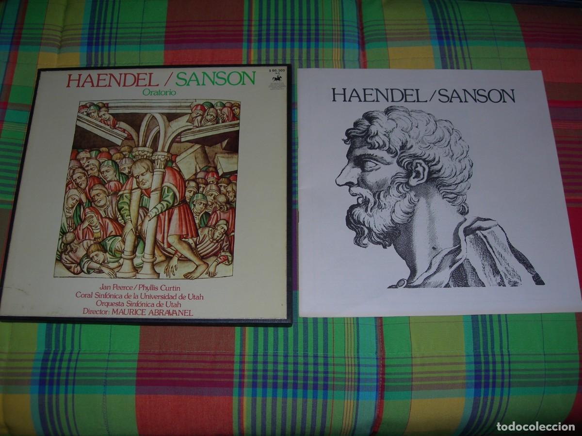 Discos de vinilo: SANSON / MAURICE ABRAVANEL / CAJA 3 LPS + LIBRETTO - Foto 1
