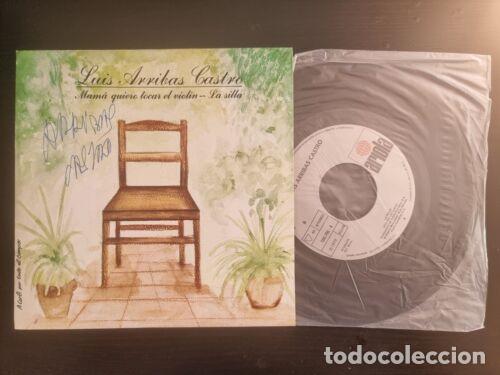 Disques de vinyle: Disco Single 45 R.P.M.Luis Arribas Castro.Mama quiere tocar el Violin.con Firma