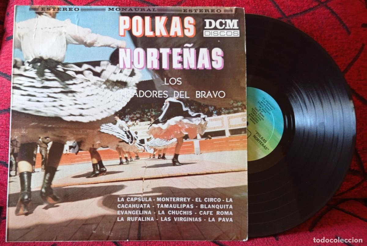 Vinyl records: LOS TIRADORES DEL BRAVO ** Polkas Norte&ntilde;as ** VINILO LP ORIGINAL 1974 Mexico