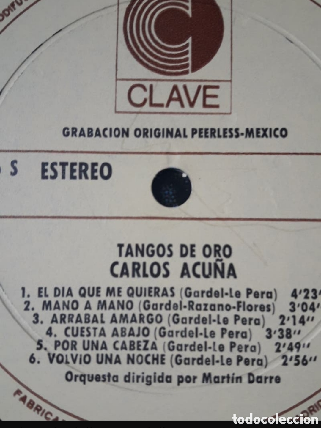Discos de vinilo: Lp Carlos Acu&ntilde;a. Tangos de oro - Foto 4