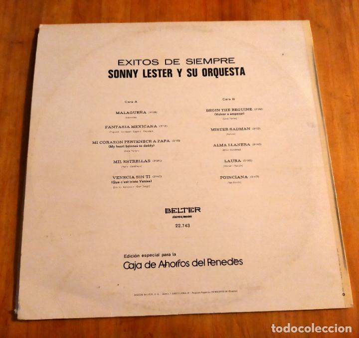 Discos de vinilo: SONNY LESTER Y SU ORQUESTA - EXITOS DE SIEMPRE- LP - Foto 2