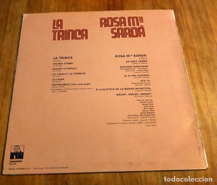 Discos de vinilo: LA TRINCA / ROSA M&ordf; SARD&Agrave; - LP - Foto 2
