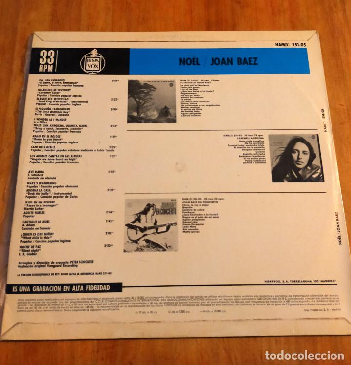 Discos de vinilo: NO&Euml;L JOAN BAEZ - LP - Foto 2