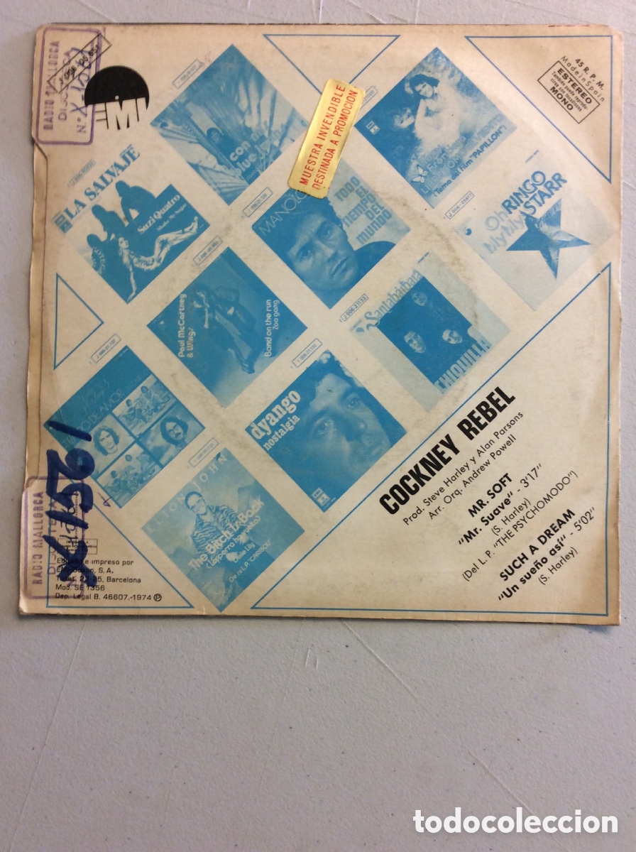 Discos de vinilo: Cockney Rebel. Mr Soft. Such a dream. - Foto 2