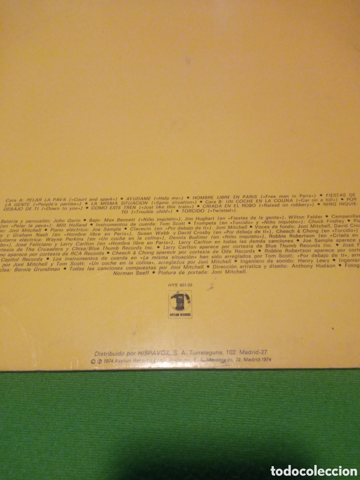 Discos de vinilo: Joni Mitchell - Court and spark - Foto 2