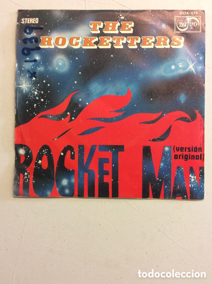 Discos de vinilo: The Rocketters. Rocket man (versi&oacute;n original) - Foto 2