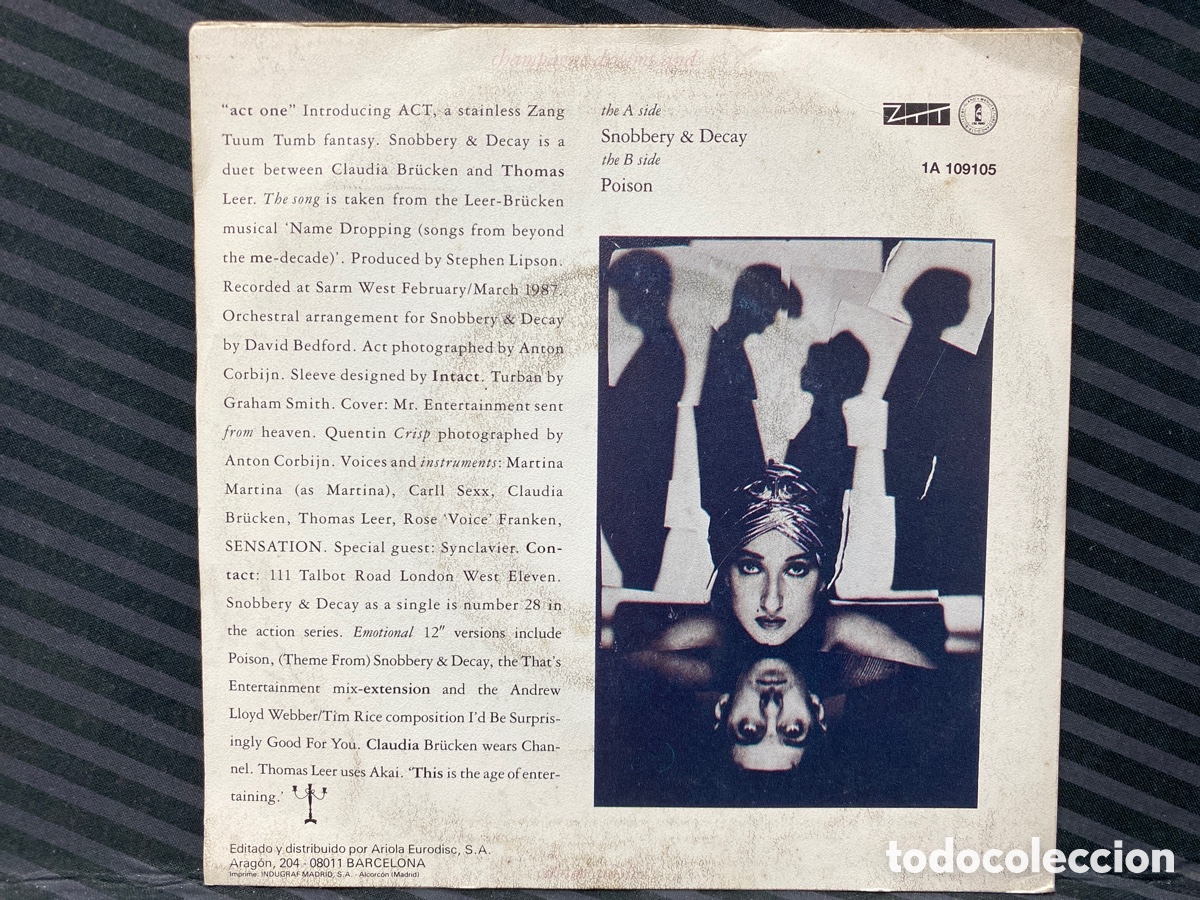 Discos de vinilo: Act - Snobbery & Decay (7&rdquo;, Single) - Foto 2