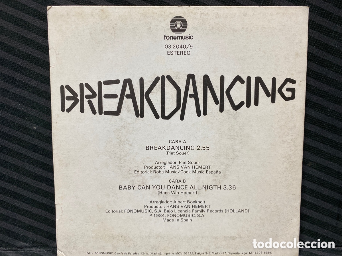 Discos de vinilo: Electric Boogie Men - Breakdancing (7&rdquo;, Single) - Foto 2