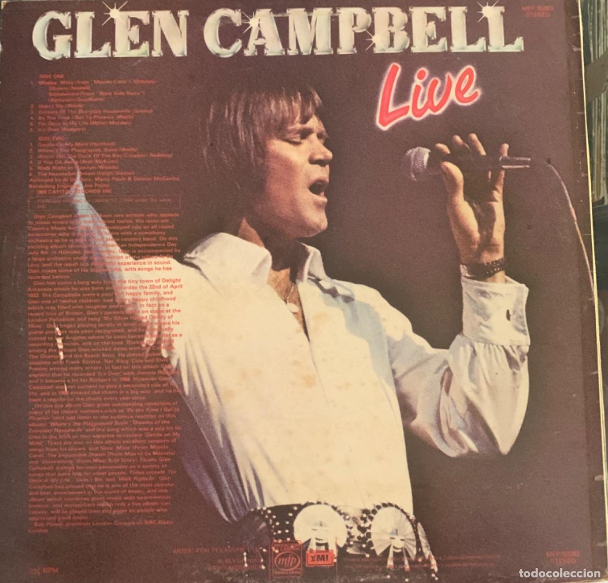 Discos de vinilo: Glen Campbell live - Foto 2