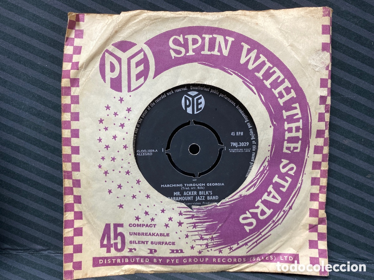 Discos de vinilo: Mr. Acker Bilks Paramount Jazz Band - Marching Through Georgia (7&rdquo;) - Foto 1