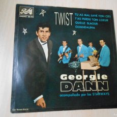 Discos de vinilo: GEORGIE DANN - TWIST -, EP, TU AS MAL LAVÉ TON CIEL + 3, AÑO 1962, PATHÉ 45EMG 25.110 -SIN PORTADA-