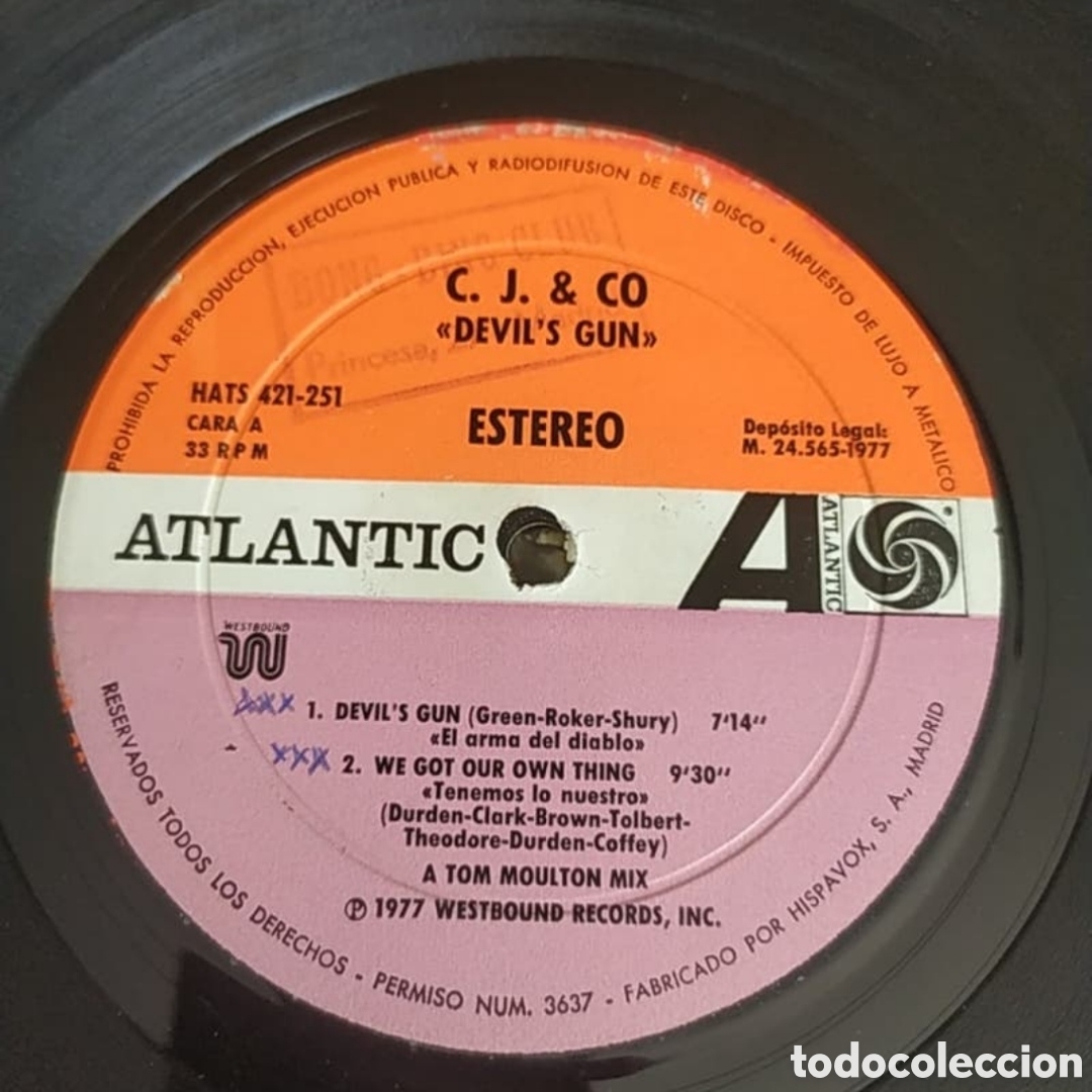 Discos de vinilo: Lp C. J. & CO. Devils Gun (el arma del diablo) - Foto 3