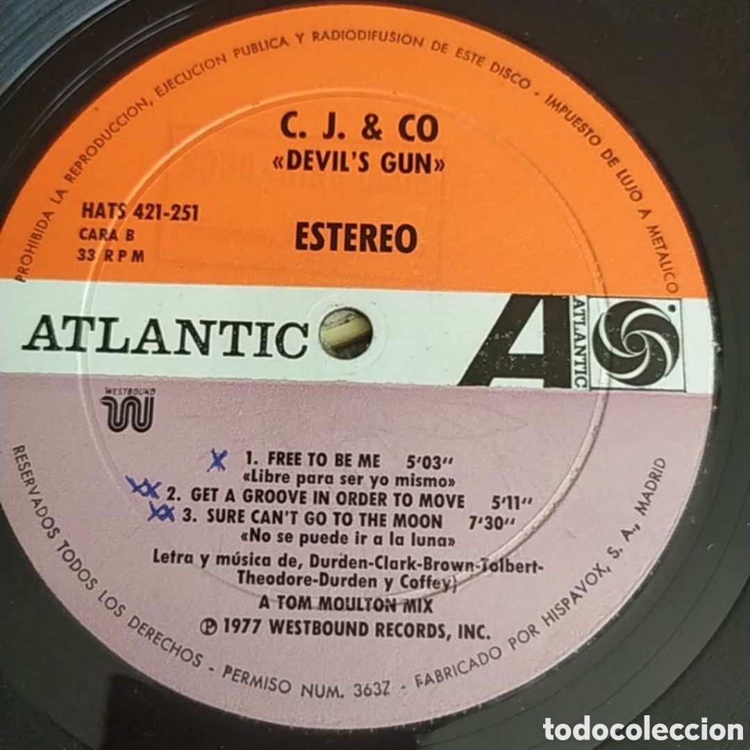 Discos de vinilo: Lp C. J. & CO. Devils Gun (el arma del diablo) - Foto 4