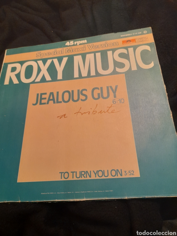 Discos de vinilo: Vinilo de Roxy M&uacute;sic, Jealous Guy - Foto 1