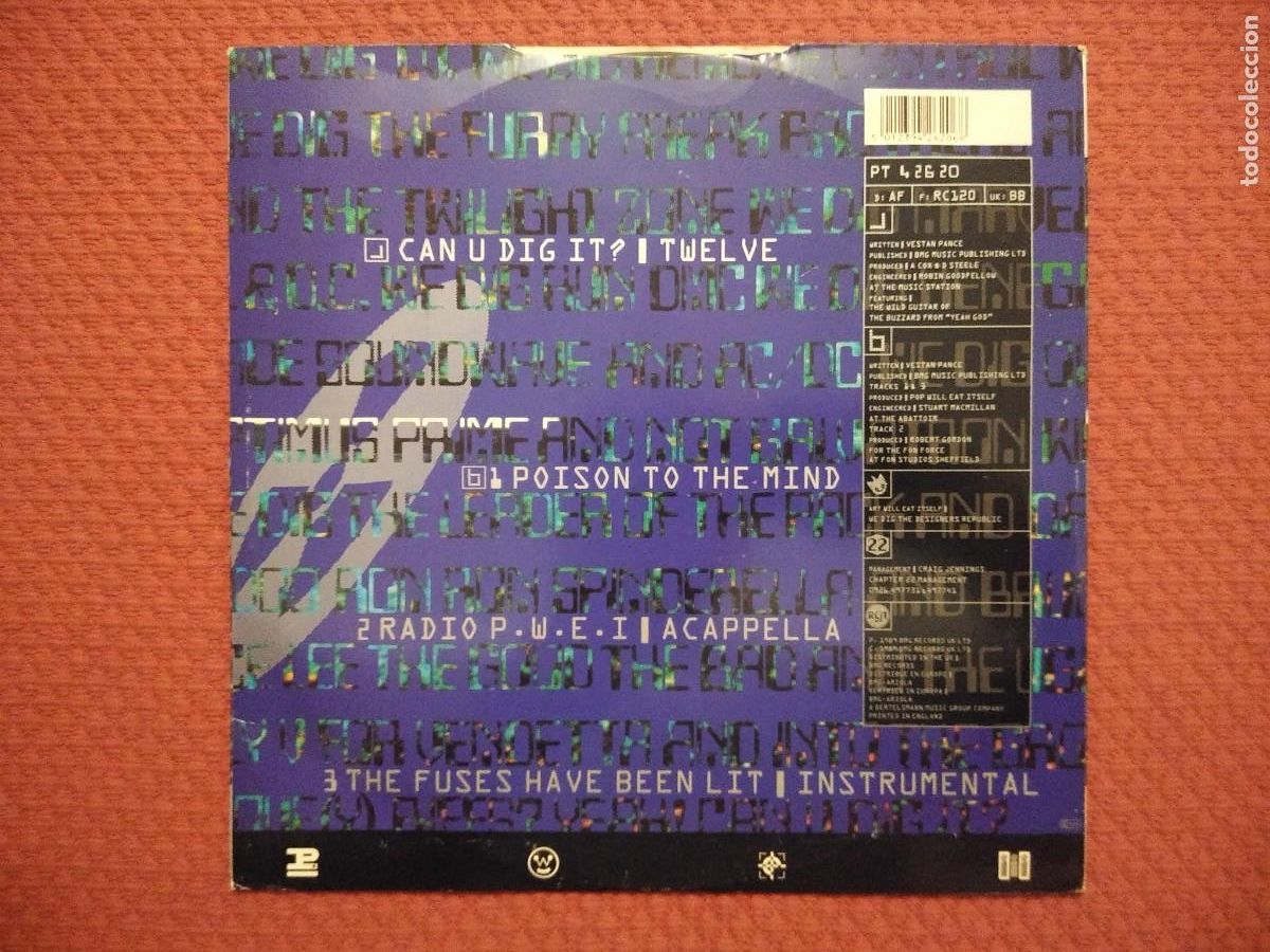 Discos de vinilo: POP WILL EAT ITSELF - CAN U DIG IT? RCA Records Made in UK - Foto 2