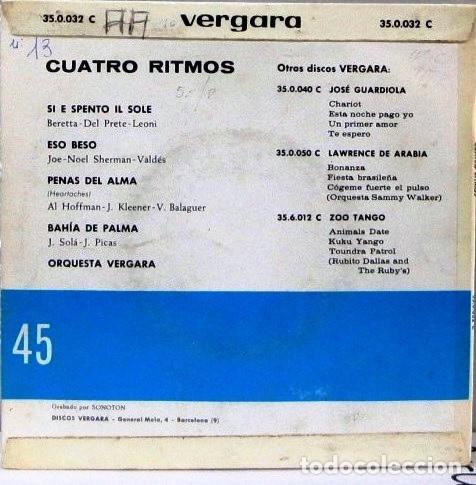 Discos de vinilo: CUATRO RITMOS - VARIOS - SINGLE - Foto 2
