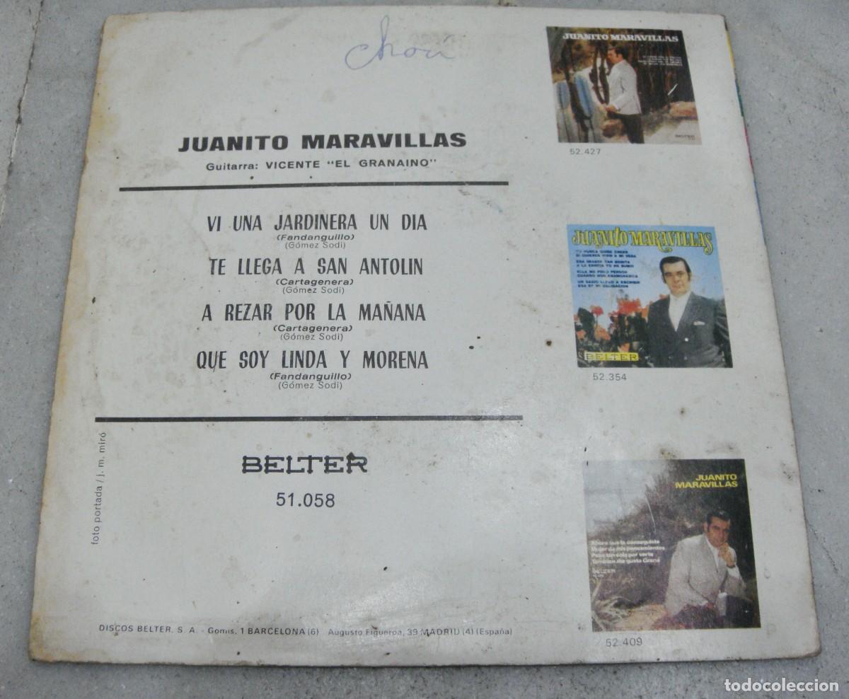 Discos de vinilo: SINGLE. JUANITO MARAVILLAS. - Foto 2