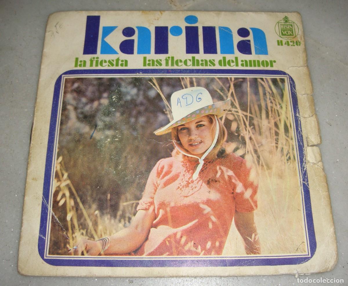 Discos de vinilo: Single. KARINA. La fiesta. Las flechas del amor. - Foto 1