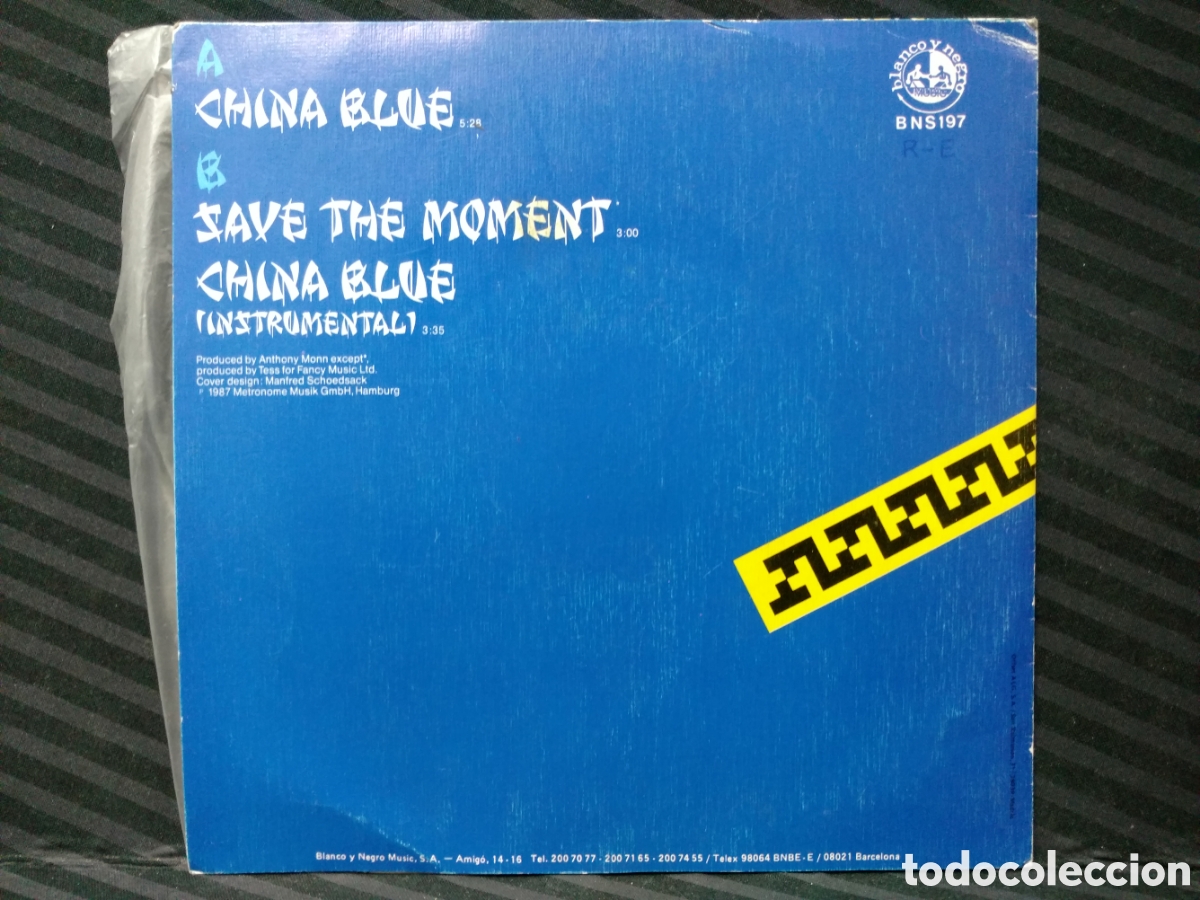 Discos de vinilo: Fancy - China Blue (7&rdquo;, Single, Promo) - Foto 2