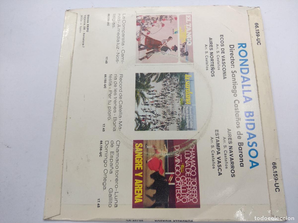 Discos de vinilo: RONDALLA BIDASOA/ECOS DE VASCONIA/SINGLE. - Foto 3