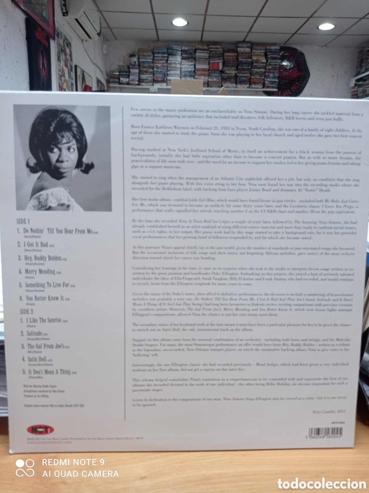 Discos de vinilo: NINA SIMONE Sings Duke Ellington LP - Foto 2