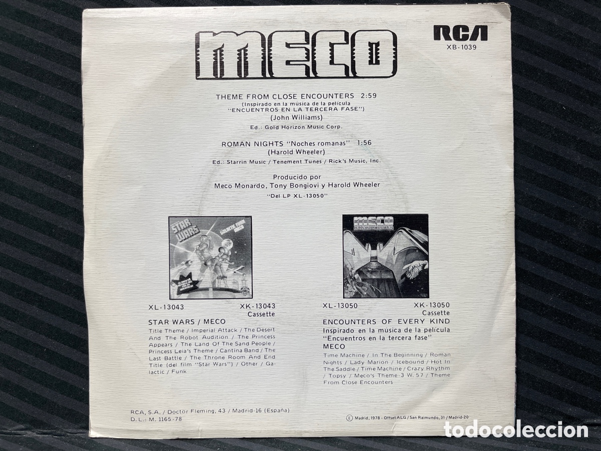 Discos de vinilo: Meco - Theme From Close Encounters (7&rdquo;) - Foto 2