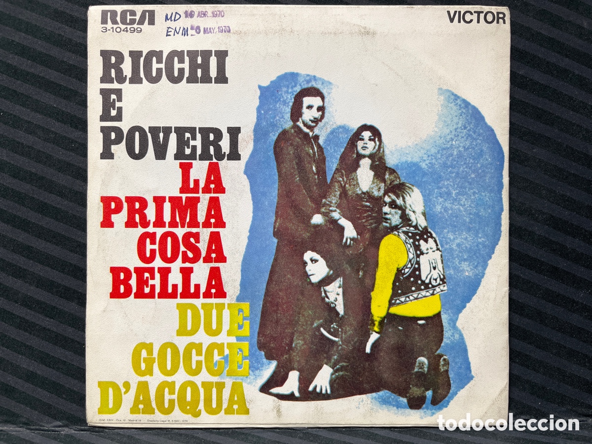 Discos de vinilo: Ricchi E Poveri - La Prima Cosa Bella (7&rdquo;, Single) - Foto 2