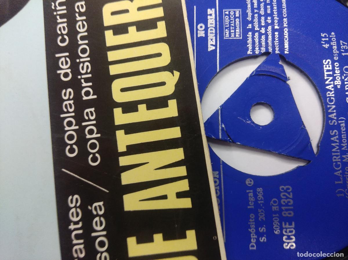 Discos de vinilo: NI&Ntilde;A DE ANTEQUERA/LAGRIMAS SANGRANTES/SINGLE. - Foto 2