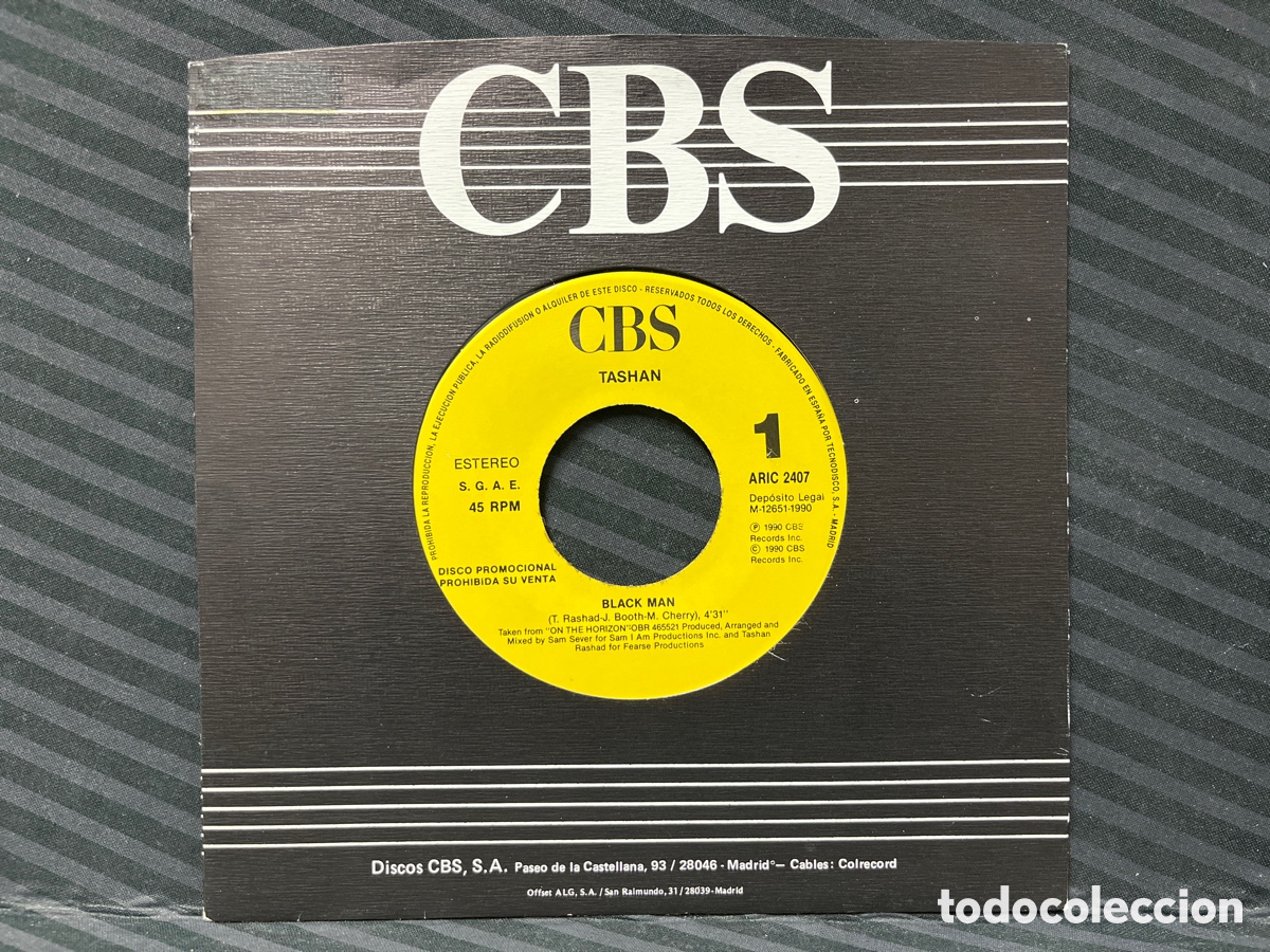 Discos de vinilo: Tashan - Black Man (7&rdquo;, S/Sided, Promo) - Foto 1