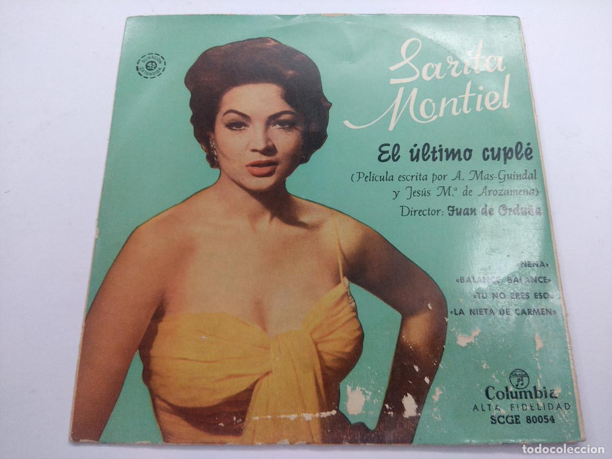 Discos de vinilo: SARA MONTIEL/EL ULTIMO CUPLE/SINGLE. - Foto 1