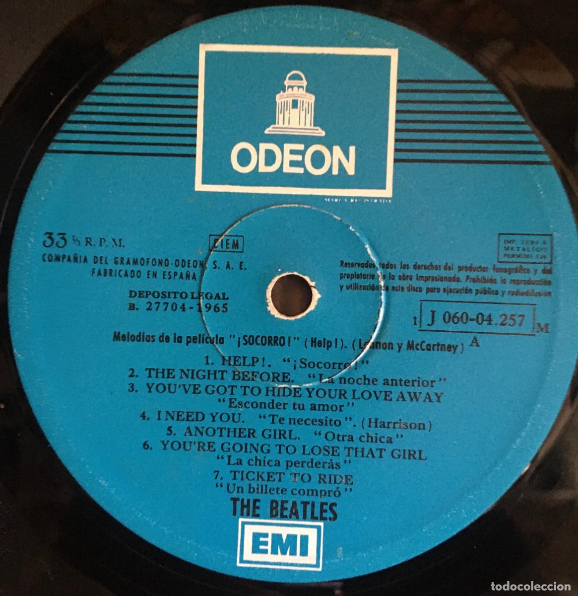 Discos de vinilo: BEATLES - HELP, LP edic Spain 1974 MOCL136 - Foto 2