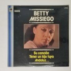 Discos de vinilo: BETTY MISSIEGO – BETTY MISSIEGO - DISCOSA (2) – LCP 5054 - 1982