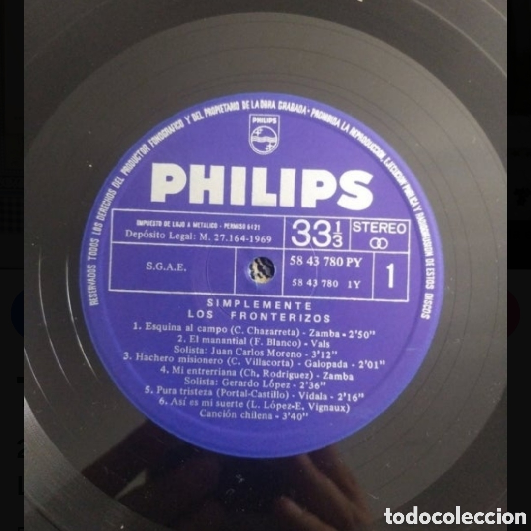 Discos de vinilo: Lp Los Fronterizos. Simplemente Los Fronterizos - Foto 3