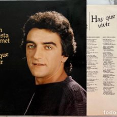 Discos de vinilo: JOAN BAPTISTA HUMET, HAY QUE VIVIR. LP ORIGINAL ESPAÑA AÑO 1980. CON ENCARTE LETRAS